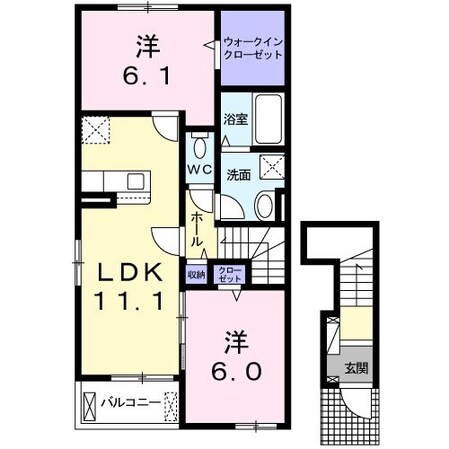 アムールメゾンＡの物件間取画像